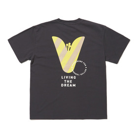 V Flower Back Print T-shirt