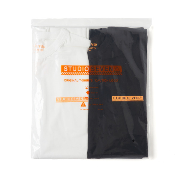 SEVEN PACK T-SHIRTS | CAUTION LOGO 詳細画像 White Set 12