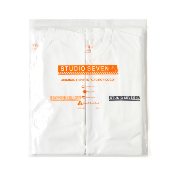 SEVEN PACK T-SHIRTS | CAUTION LOGO 詳細画像 White Set 2