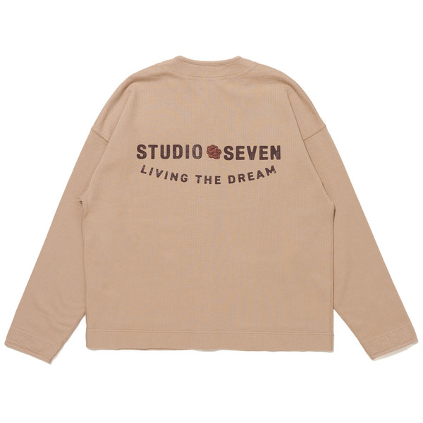 Cotton Crew Neck Cardigan 詳細画像 L.Beige 6