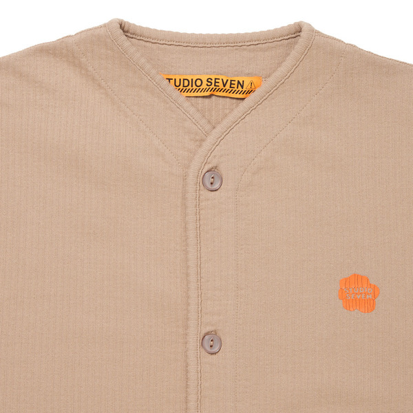 Cotton Crew Neck Cardigan 詳細画像 L.Beige 8