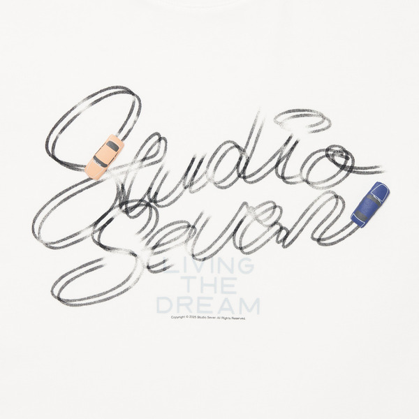 Car Line Logo T-shirt 詳細画像 White 9