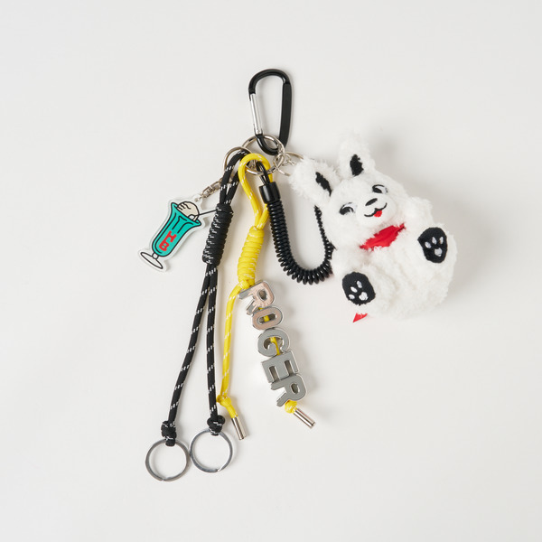 ROGER PLUSH TOY KEY CHAIN 詳細画像 White 1