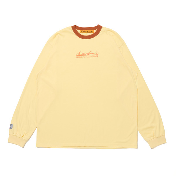 Ringer Long Sleeve T-shirt 詳細画像 Yellow 1