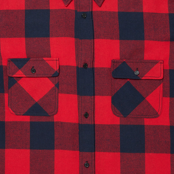 Double Pockets Check Shirt 詳細画像 Red 3