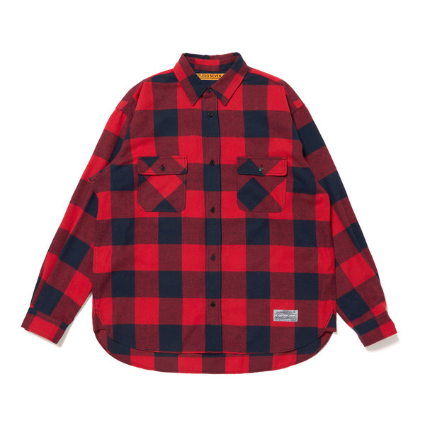 Double Pockets Check Shirt 詳細画像 Red 1