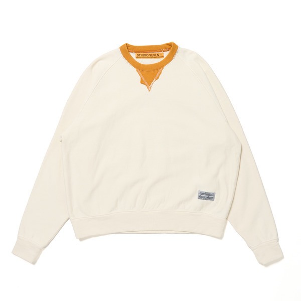 Two-tone Crew Neck Sweat 詳細画像 Burgundy 4
