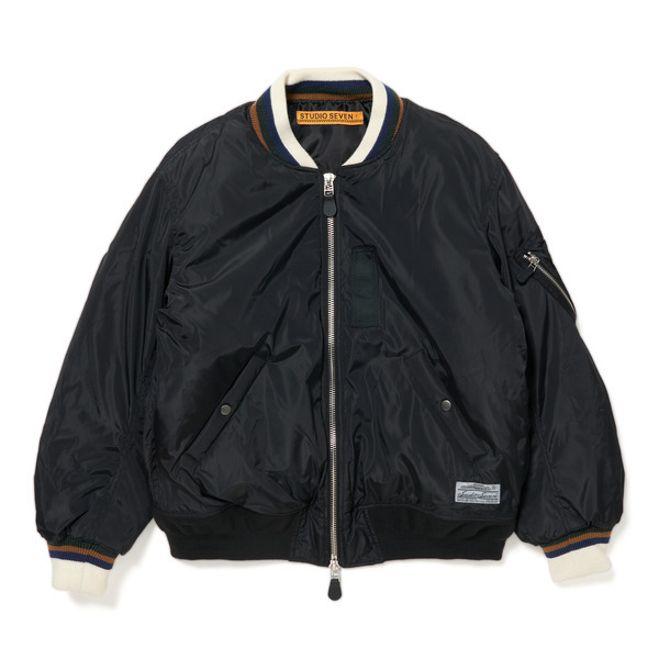 Knit Rib MA-1 Jacket 詳細画像 Black 1