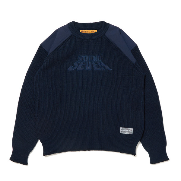 Patch Knit Tops 詳細画像 Navy 1