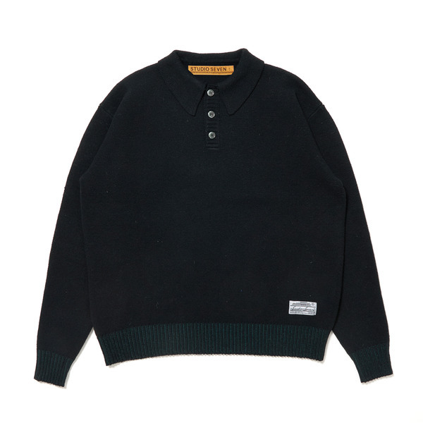 Knit Shirt Tops 詳細画像 Black 1