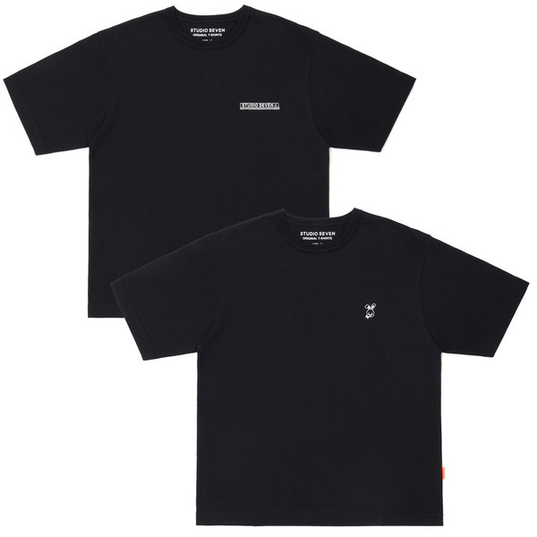 SEVEN PACK T-SHIRTS | CAUTION LOGO & ROGER 詳細画像 Black 1