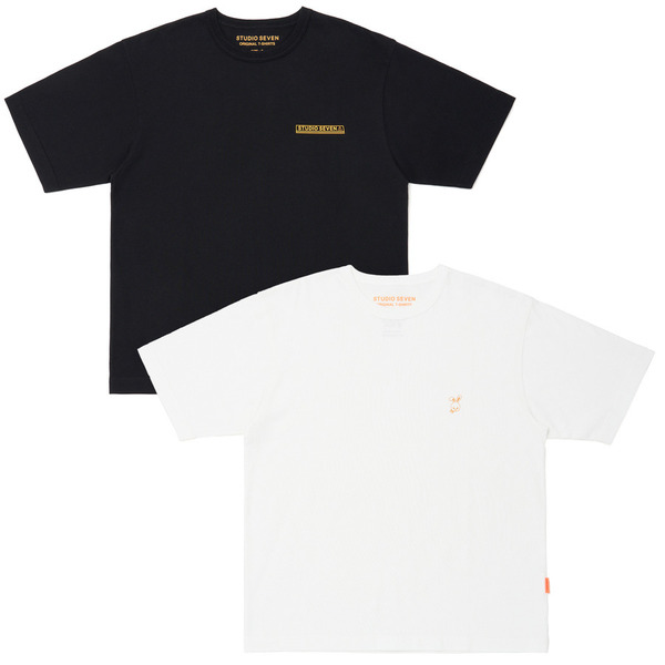 SEVEN PACK T-SHIRTS | CAUTION LOGO & ROGER 詳細画像 White&times;Black 1