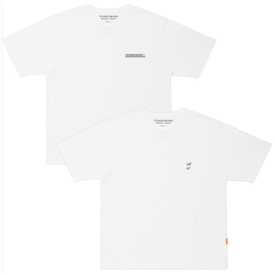 SEVEN PACK T-SHIRTS | CAUTION LOGO & ROGER | STUDIO SEVEN