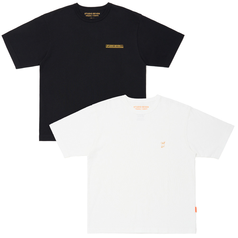 SEVEN PACK T-SHIRTS | CAUTION LOGO & ROGER | STUDIO SEVEN
