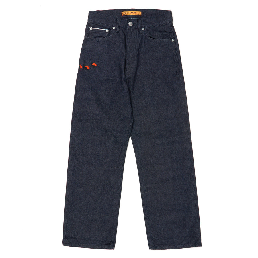 SEVEN Orange Embroidery Denim Pants | STUDIO SEVEN (スタジオ セブン)