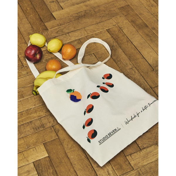 SEVEN Orange Tote Bag 詳細画像 Natural 13