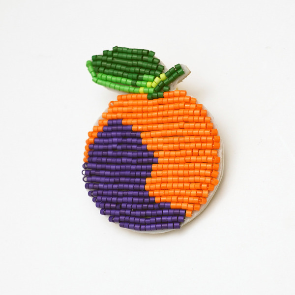 SEVEN Orange Beaded Brooch 詳細画像 Orange 1