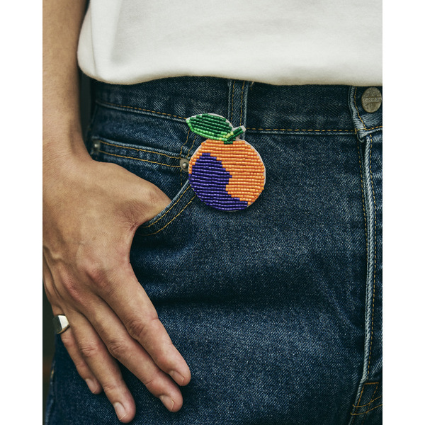 SEVEN Orange Beaded Brooch 詳細画像 Orange 4