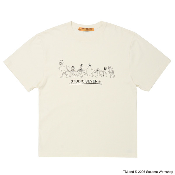 SESAME STREET meets STUDIO SEVEN Colorful Tee 詳細画像 White 1