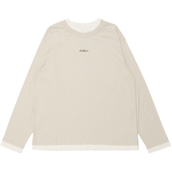 Layered Long Sleeve Tee 詳細画像 Ivory 1