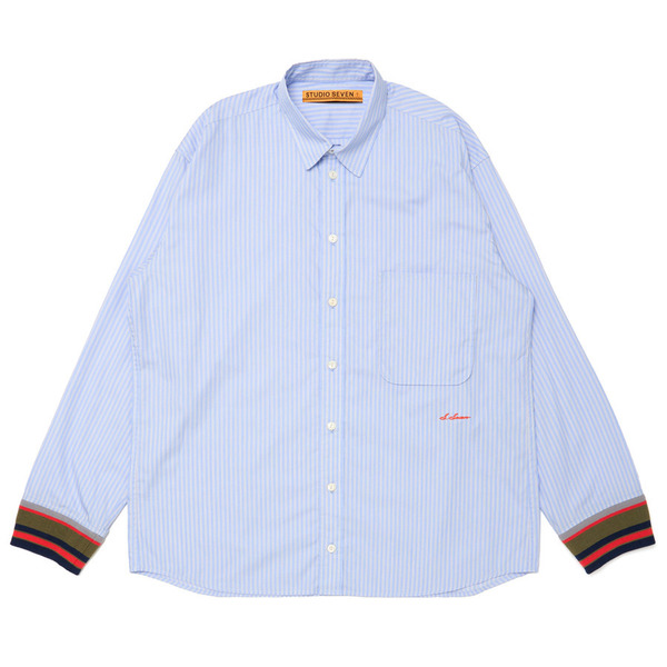 Rib Cuff Shirt 詳細画像 Blue 1