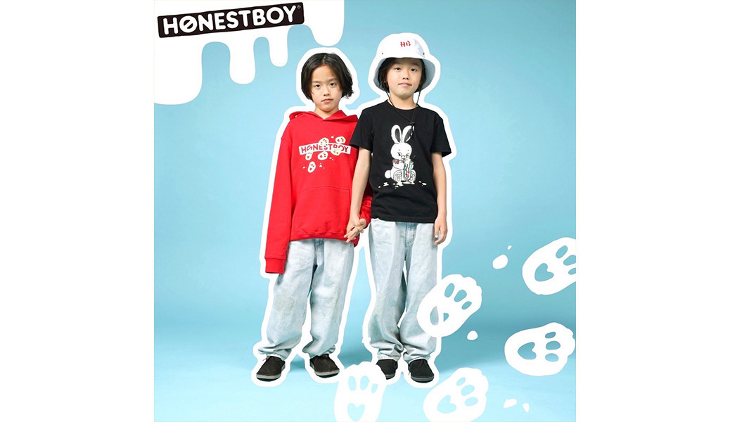 HONESTBOY®より、ブランド初のキッズアイテムが登場。Tシャツやパーカー、ハットなど親子でのリンクコーディネートが出来るラインナップ