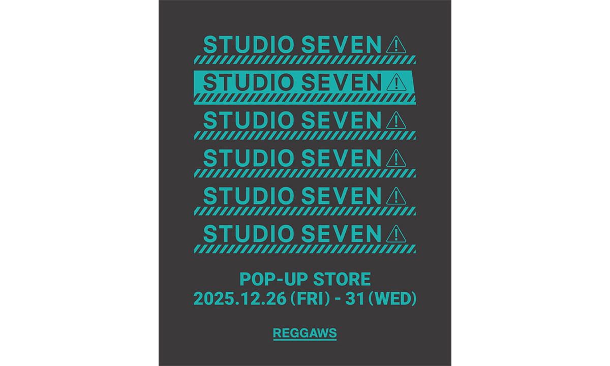 12/26(金)～31(水)の6日間、名古屋・REGGAWSでPOP UP STOREを開催＆限定アイテム発売！